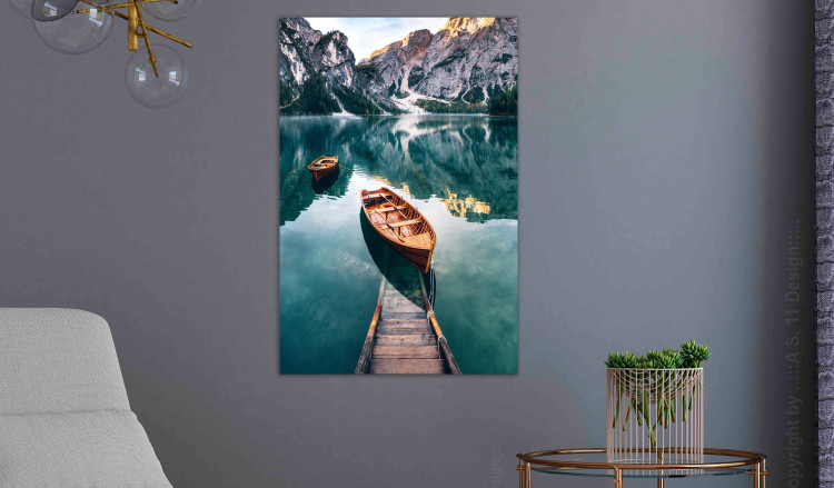 Large canvas print Boats In Dolomites [Large Format] 125442 additionalImage 6