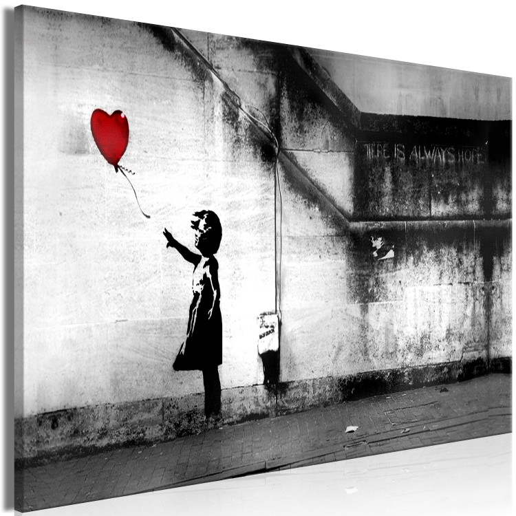 Large canvas print Banksy: Runaway Balloon [Large Format] 125542 additionalImage 3