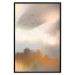 Poster Nostalgia - abstract landscape of birds in the sky in golden hues 126242 additionalThumb 24
