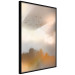 Poster Nostalgia - abstract landscape of birds in the sky in golden hues 126242 additionalThumb 10