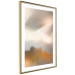 Poster Nostalgia - abstract landscape of birds in the sky in golden hues 126242 additionalThumb 8