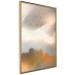 Poster Nostalgia - abstract landscape of birds in the sky in golden hues 126242 additionalThumb 12