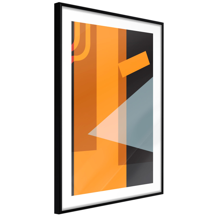 Poster Neons - abstract composition of geometric figures on a black background 126642 additionalImage 12