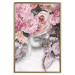Poster Give a Kiss - abstract portrait of a woman surrounded by light roses 127242 additionalThumb 21