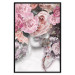 Poster Give a Kiss - abstract portrait of a woman surrounded by light roses 127242 additionalThumb 16