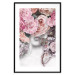 Poster Give a Kiss - abstract portrait of a woman surrounded by light roses 127242 additionalThumb 17