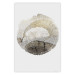 Wall Poster Trace - light composition with the texture of a tree cross-section on a white background 127342