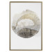 Wall Poster Trace - light composition with the texture of a tree cross-section on a white background 127342 additionalThumb 21