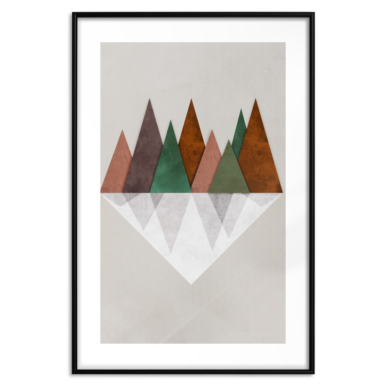 Wall Poster Symmetrical Land - unique geometric abstraction in earth tones 129342 additionalImage 15