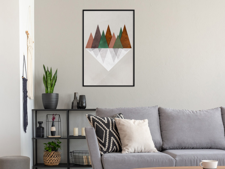 Wall Poster Symmetrical Land - unique geometric abstraction in earth tones 129342 additionalImage 4