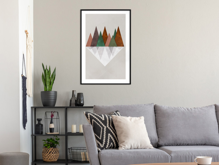Wall Poster Symmetrical Land - unique geometric abstraction in earth tones 129342 additionalImage 18