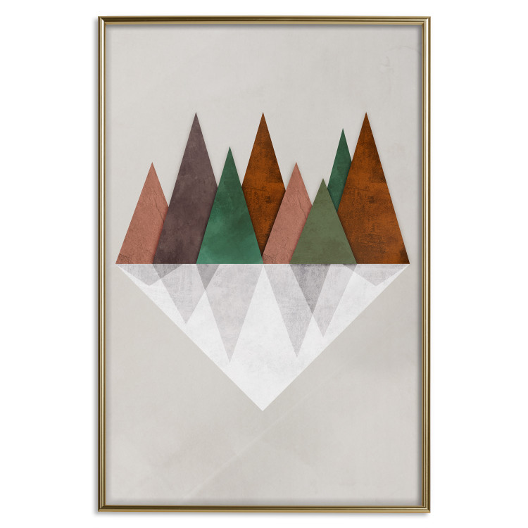 Wall Poster Symmetrical Land - unique geometric abstraction in earth tones 129342 additionalImage 17