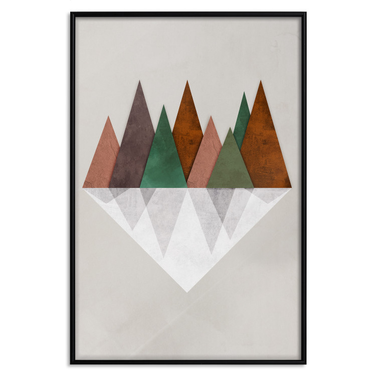 Wall Poster Symmetrical Land - unique geometric abstraction in earth tones 129342 additionalImage 16