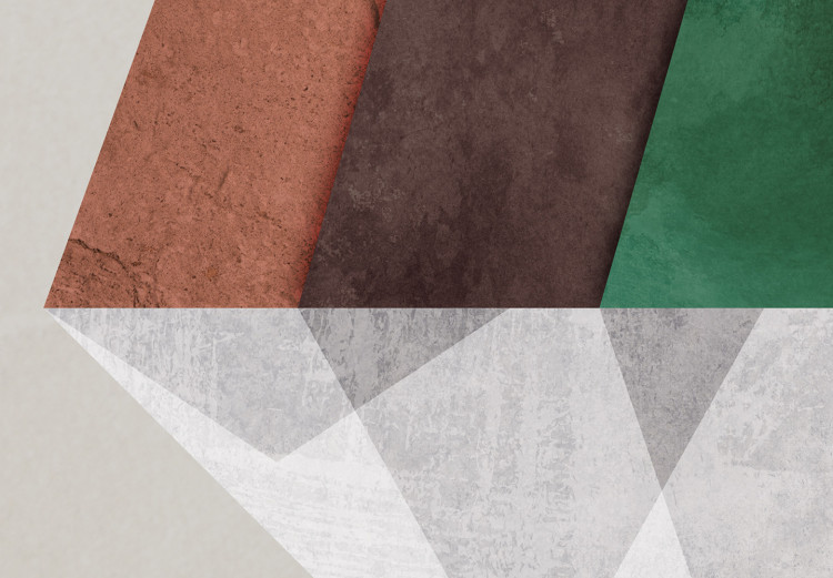 Wall Poster Symmetrical Land - unique geometric abstraction in earth tones 129342 additionalImage 9