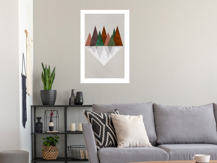 Wall Poster Symmetrical Land - unique geometric abstraction in earth tones 129342 additionalImage 3