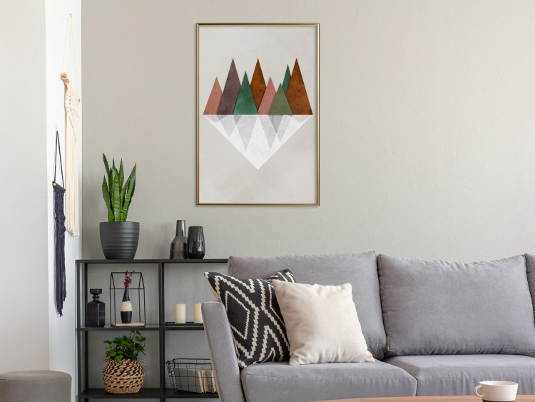 Wall Poster Symmetrical Land - unique geometric abstraction in earth tones 129342 additionalImage 5