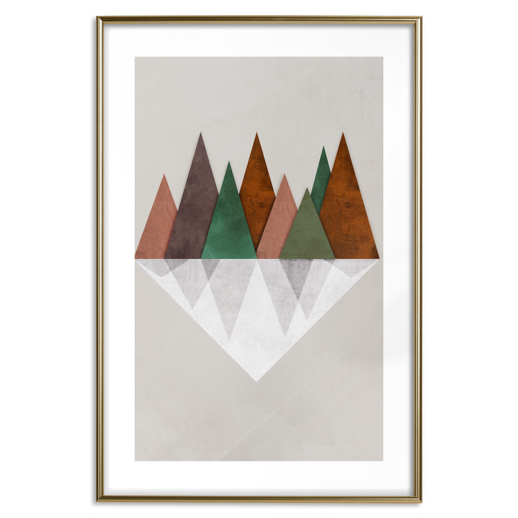 Wall Poster Symmetrical Land - unique geometric abstraction in earth tones 129342 additionalImage 14
