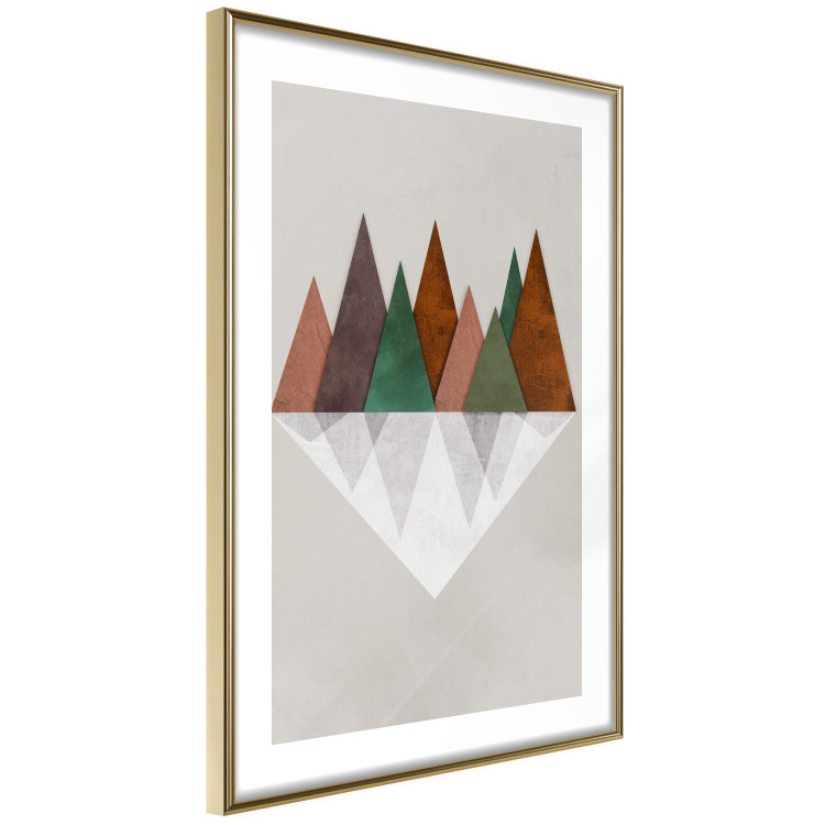 Wall Poster Symmetrical Land - unique geometric abstraction in earth tones 129342 additionalImage 7