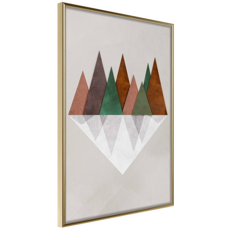 Wall Poster Symmetrical Land - unique geometric abstraction in earth tones 129342 additionalImage 12