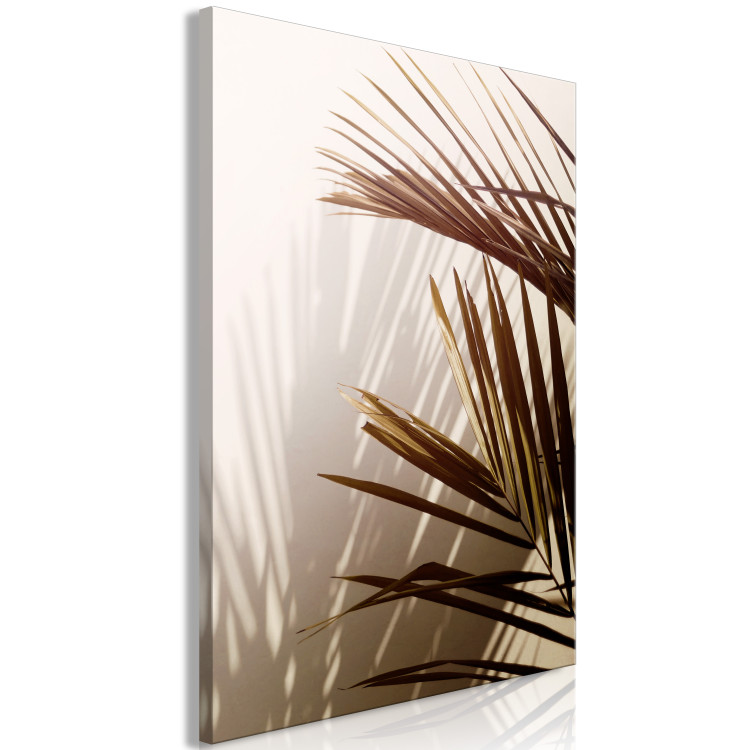 Canvas Rhythmic Tones (1-part) vertical - landscape of tropical leaves 129442 additionalImage 2