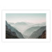 Poster Mountain Horizon - landscape of rocky mountains with a gentle misty glow 129842 additionalThumb 25