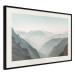 Poster Mountain Horizon - landscape of rocky mountains with a gentle misty glow 129842 additionalThumb 2