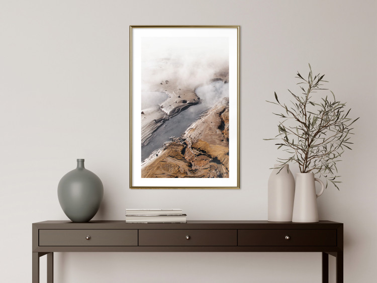 Wall Poster Hot Springs - landscape of warm and steaming water springs amidst mountains 130242 additionalImage 15