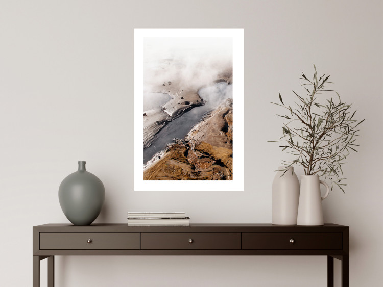 Wall Poster Hot Springs - landscape of warm and steaming water springs amidst mountains 130242 additionalImage 3