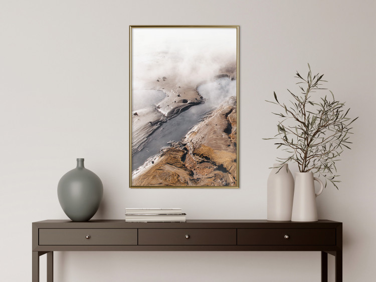 Wall Poster Hot Springs - landscape of warm and steaming water springs amidst mountains 130242 additionalImage 7