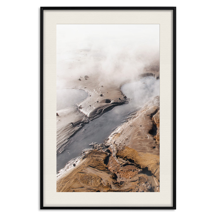 Wall Poster Hot Springs - landscape of warm and steaming water springs amidst mountains 130242 additionalImage 21