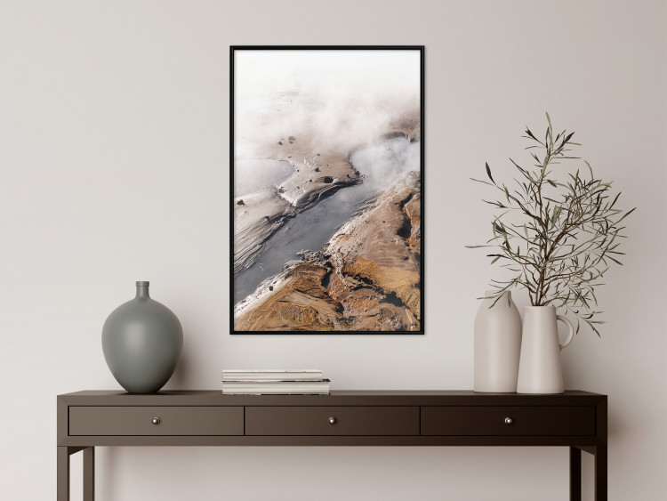 Wall Poster Hot Springs - landscape of warm and steaming water springs amidst mountains 130242 additionalImage 4