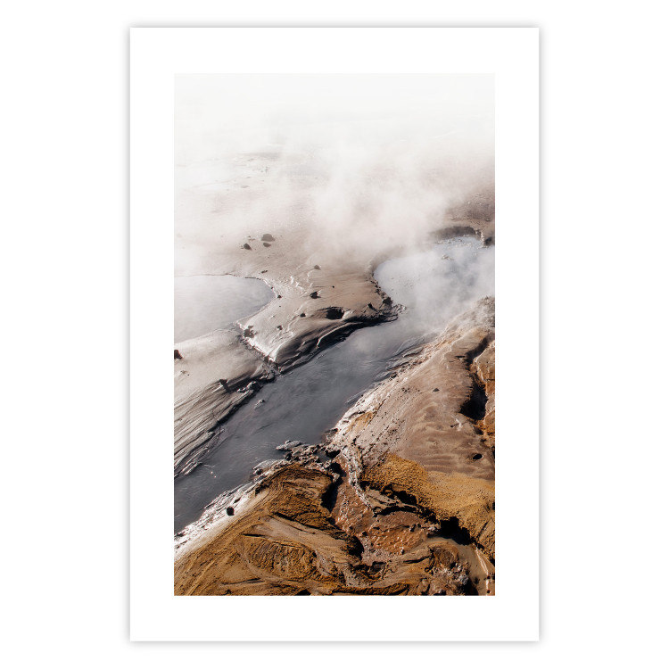 Wall Poster Hot Springs - landscape of warm and steaming water springs amidst mountains 130242 additionalImage 25