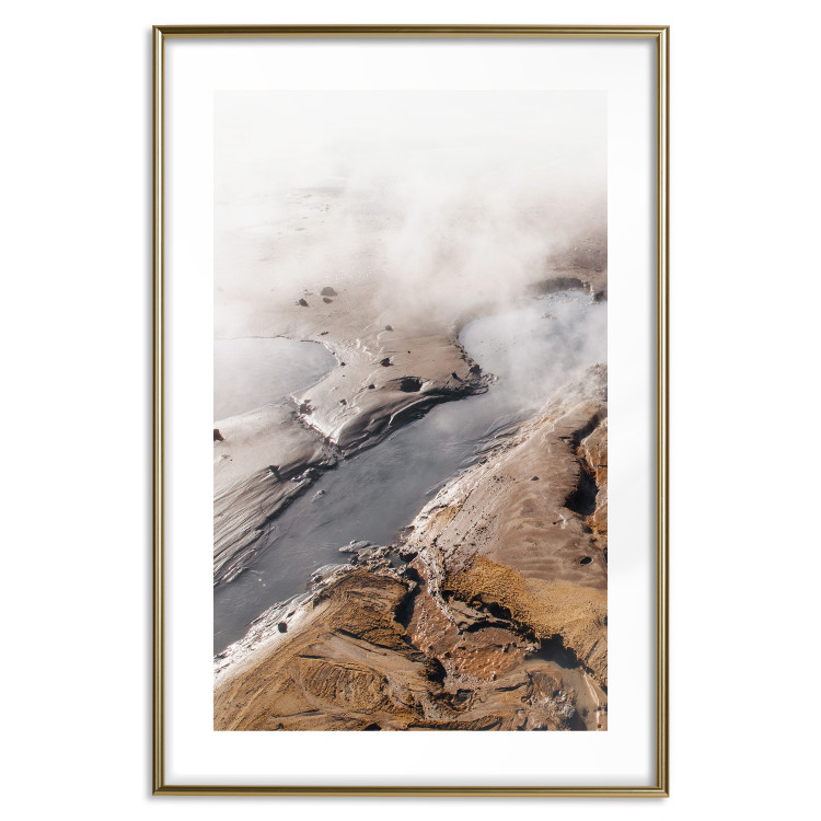 Wall Poster Hot Springs - landscape of warm and steaming water springs amidst mountains 130242 additionalImage 20