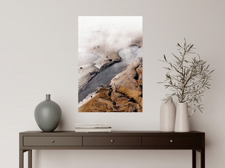 Wall Poster Hot Springs - landscape of warm and steaming water springs amidst mountains 130242 additionalImage 2
