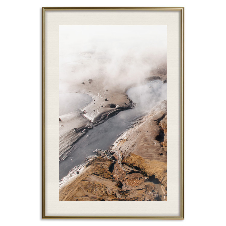 Wall Poster Hot Springs - landscape of warm and steaming water springs amidst mountains 130242 additionalImage 22