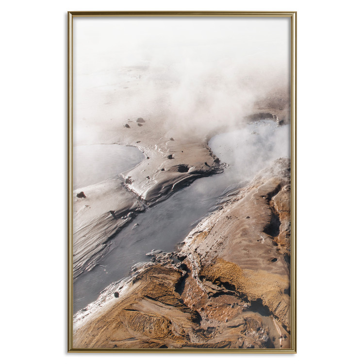 Wall Poster Hot Springs - landscape of warm and steaming water springs amidst mountains 130242 additionalImage 27