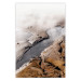 Wall Poster Hot Springs - landscape of warm and steaming water springs amidst mountains 130242