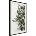 Poster Happy Kiss - leafy plant with flowers on a gray background 130742 additionalThumb 2