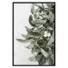 Poster Happy Kiss - leafy plant with flowers on a gray background 130742 additionalThumb 18