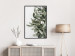 Poster Happy Kiss - leafy plant with flowers on a gray background 130742 additionalThumb 6