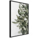Poster Happy Kiss - leafy plant with flowers on a gray background 130742 additionalThumb 13