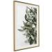 Poster Happy Kiss - leafy plant with flowers on a gray background 130742 additionalThumb 3