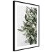 Poster Happy Kiss - leafy plant with flowers on a gray background 130742 additionalThumb 8