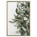 Poster Happy Kiss - leafy plant with flowers on a gray background 130742 additionalThumb 21