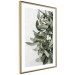 Poster Happy Kiss - leafy plant with flowers on a gray background 130742 additionalThumb 9