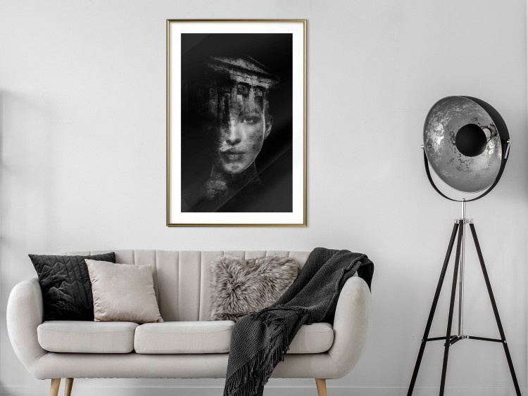 Wall Poster Feminine Architecture - portrait of a female face in an abstract motif 131842 additionalImage 13