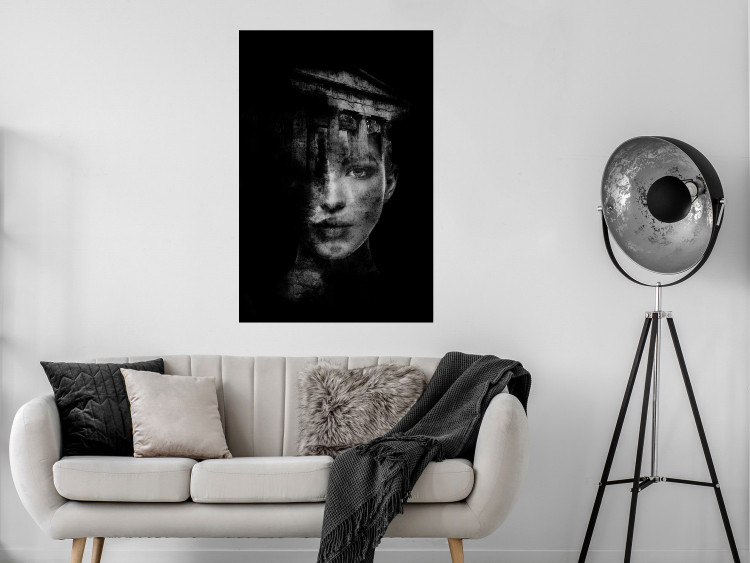 Wall Poster Feminine Architecture - portrait of a female face in an abstract motif 131842 additionalImage 2