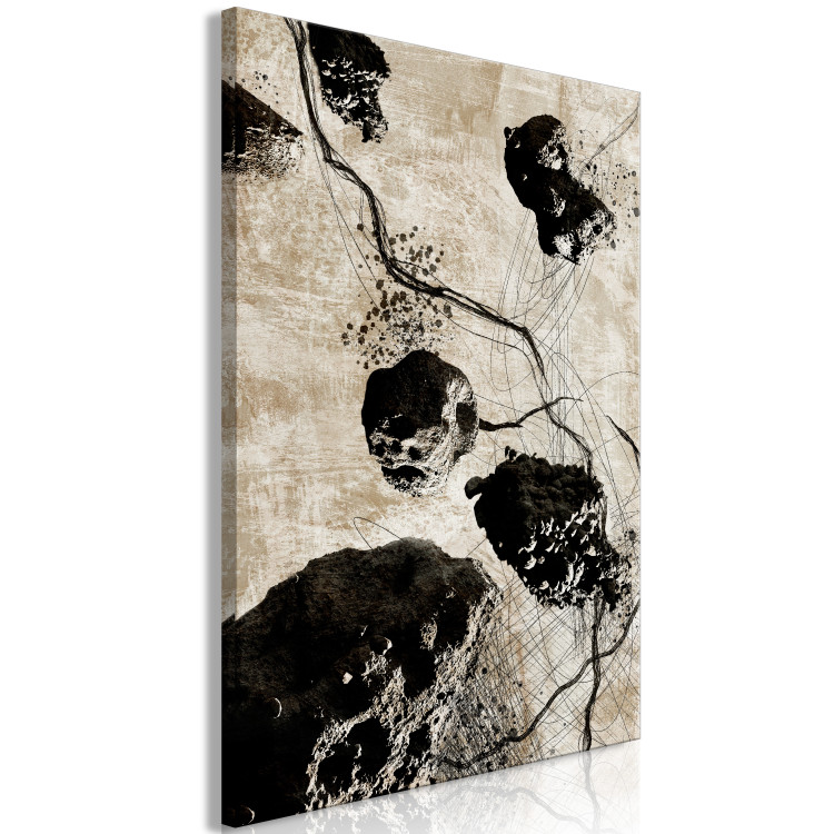 Canvas Print Flying Stones - an abstraction resembling rocks in space 134242 additionalImage 2