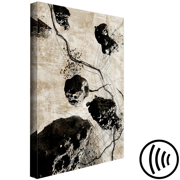 Canvas Print Flying Stones - an abstraction resembling rocks in space 134242 additionalImage 6