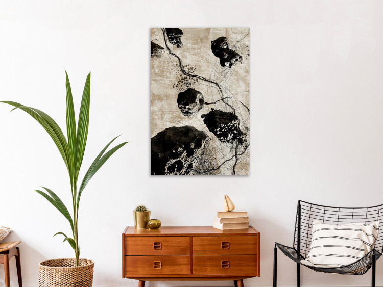 Canvas Print Flying Stones - an abstraction resembling rocks in space 134242 additionalImage 3